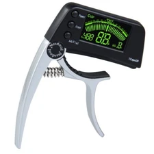 Guitar Capo Tuner LCD for Acoustic Folk Electric Guitar Bass
