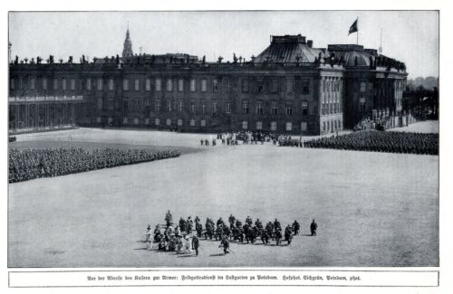 Feldgottesdienst des 1. Garderegiments zu Fuß mit Kaiser Wilhelm II. ( 1914 ) - Afbeelding 1 van 1