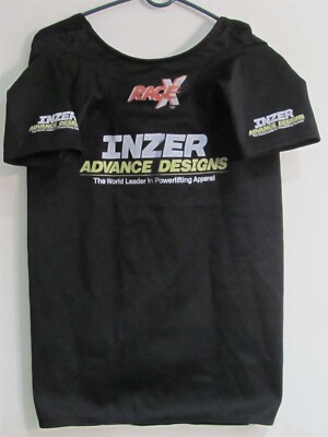Inzer Rage X Shirt 48 Black 1'' Scoop Neck/Sleeves Shortened 2'' (LU)