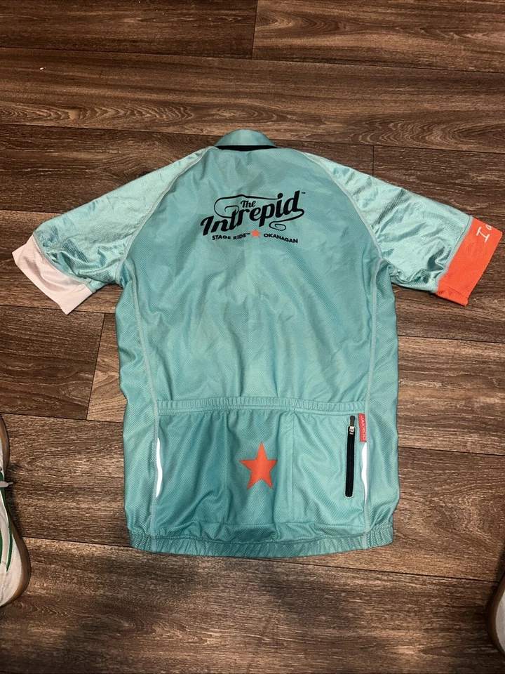 Camiseta masculina de ciclismo Jakroo média The Intrepid Okanagan azul-petróleo #GG - Imagem 4 de 4