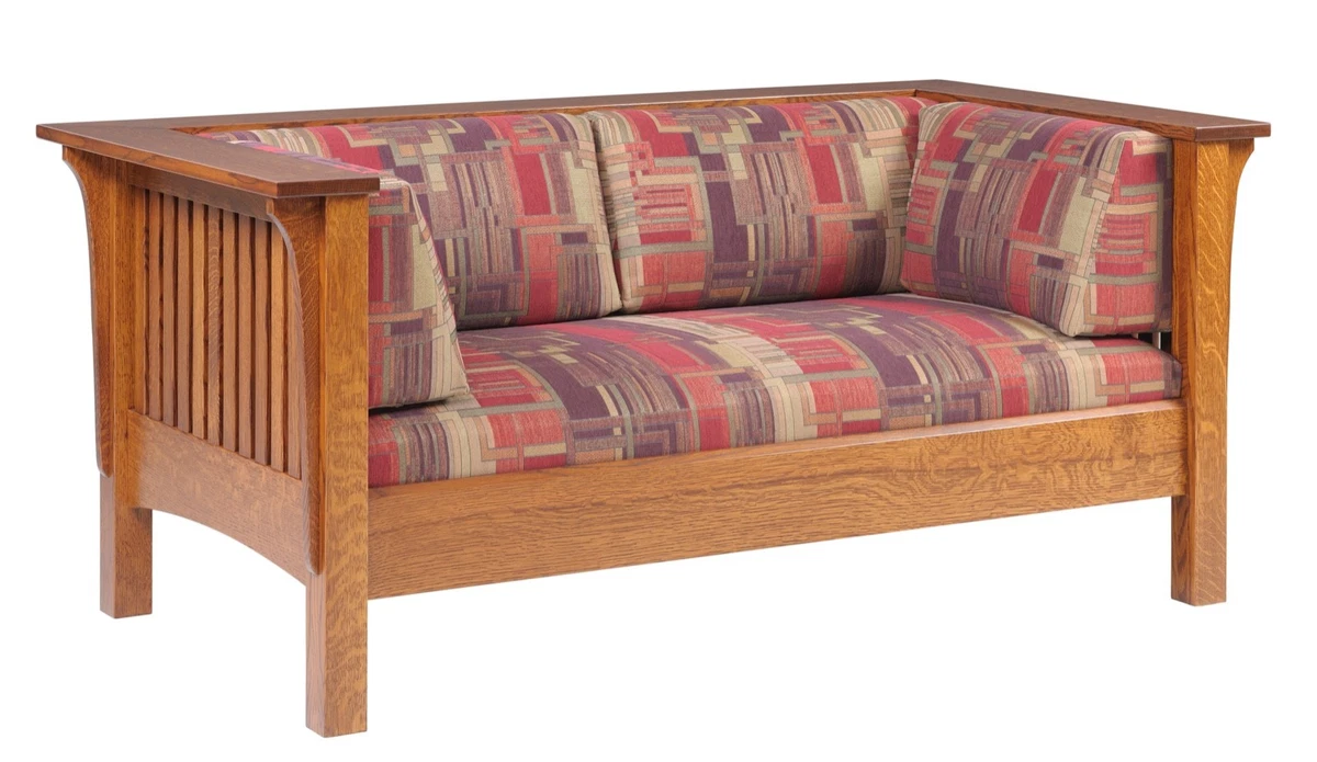 Mission Arts and Crafts Stickley Style Prairie Spindle Loveseat Made to Order
