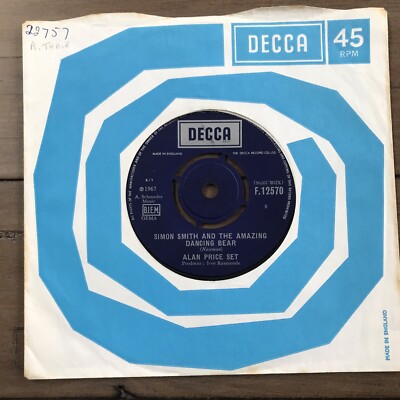 The Alan Price Set Simon Smith And The Amazing Dancing Bear Vinyl VG PLAY TESTED