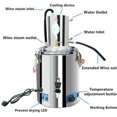 Moonshine Still Alcohol Whisky Wine Alembic Still Brewing 304 Stainless Steel
