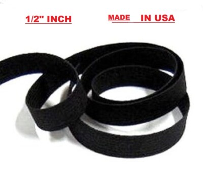 Elastic for pants, etc Black 0.5'', 1'', 1.5'', 2'' inch 18 yard  USA FREE SHIPPING