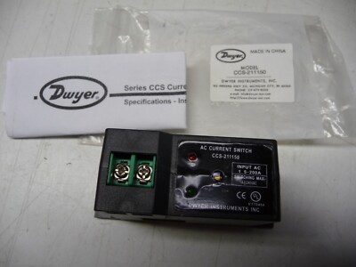 Dwyer #CCS-211150, AC Current Switch, Adjusable Set Point, 0-200A, New