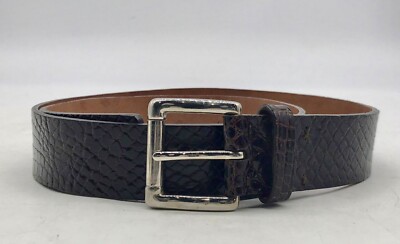 NEW RALPH LAUREN GENUINE ALLIGATOR BELT SILVER BUCKLE RETAIL  display picture 3