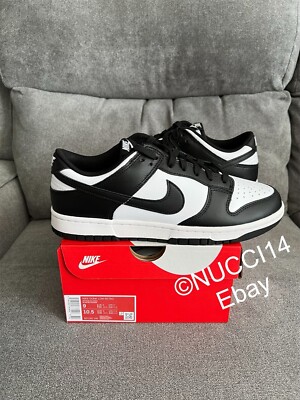 nike dunk low black and white ebay
