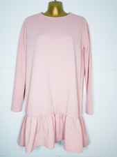 BNWT NEW MISSGUIDED DRESS SIZE 10 PINK DROP HEM TUNIC 34" C859