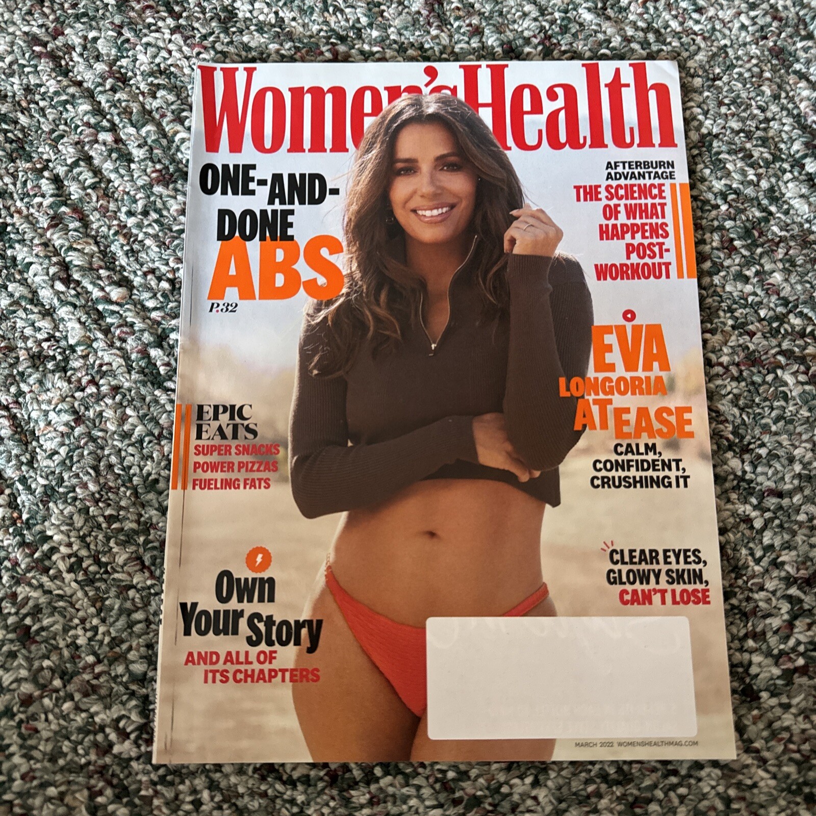 Womens Health Magazine March 2022 Eva Longoria Abs Super Snacks Glowy Skin