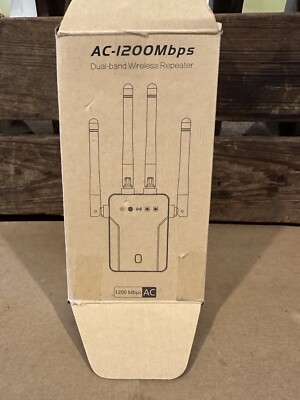 WiFi Repeater AC-1200Mbps Dual-Band Wireless Repeater - White