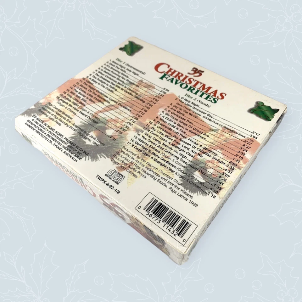 35 Christmas Favorites CD Box Set (2 Disc Set) - Vintage 1991 - New & Sealed - Image 4 of 4