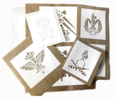 Italian Helmet Stencil WWII Templates WW2 Italy Casco d'acciaio Choice of Many