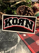 Vtg KORN STICKER COLLECTIBLE RARE 90s Nu METAL WINDOW DECAL 6  Band Logo