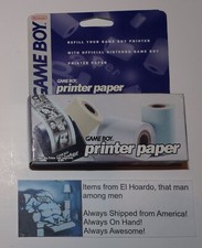 Game Boy Printer Paper 3 Rolls White Yellow Blue New In Open Box Vintage