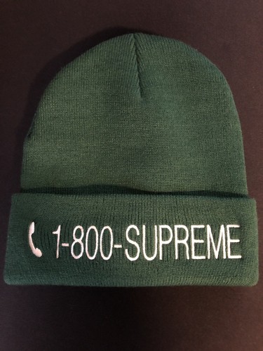 Green 1-800 Supreme Beanie | eBay