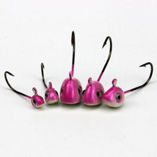 25/50Pcs 1/64 1/32 1/10 1/16 1/8 3/17 Oz Lead Jig Heads Fishing Hooks Crappie