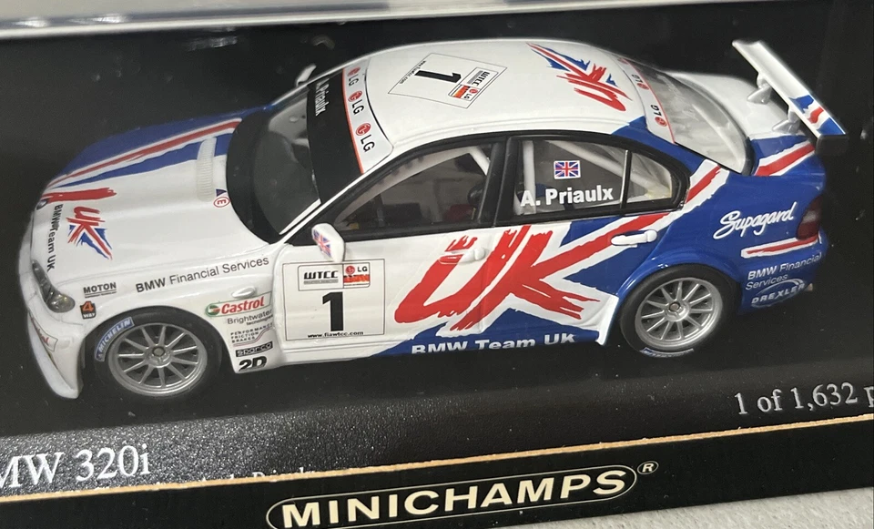 BMW 320i 2005 Minichamps 1:43 Andy Priaulx. Campeón Mundial de Coches de Rally de Turismo Foto 3 de 4