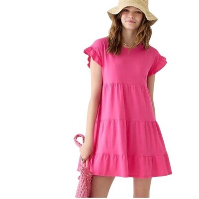 J. Crew - Tiered Dress in Broken-In Jersey Sz XL | eBay
