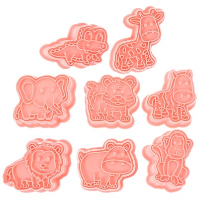8 Stück Keksherstellungsformen, Backformen, Tier-Ausstechformen, Backstempel