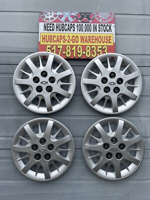 Chevrolet Impala 2000-05 Set 4  Hubcaps Oem 16  Repainted Textured Some Cracks