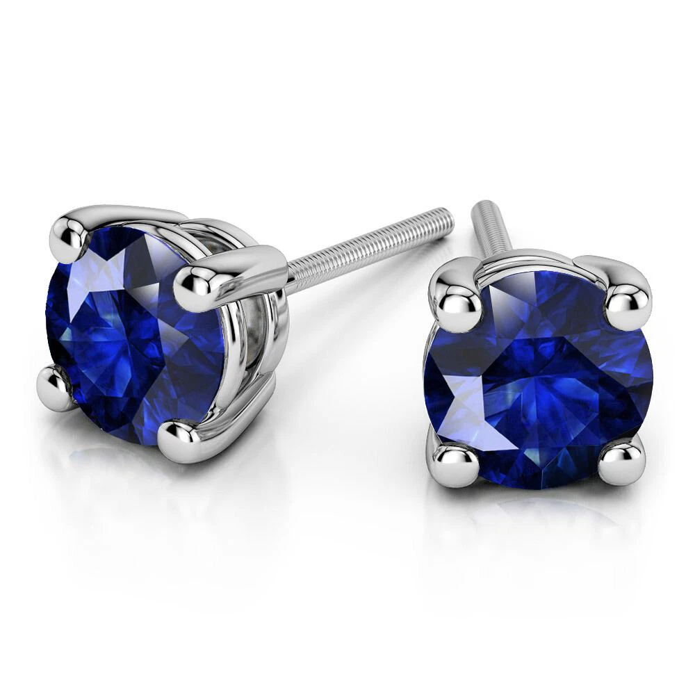 Natural blue sapphire best sale earrings