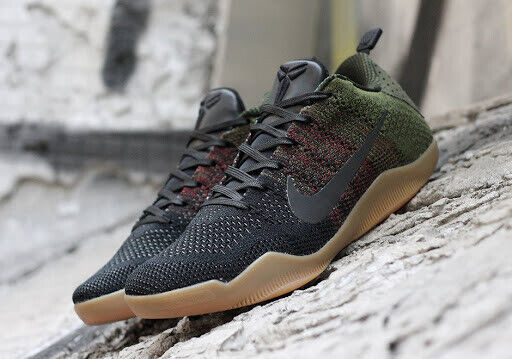 traducir Recitar precisamente Nike Kobe XI 11 Elite Low 4KB Black Horse Olive Green Gum Red 824463-063  Size 9 | eBay