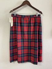 Vintage Pendelton Authentic Boyd Tartan Virgin Wool Plaid Skirt Size 16