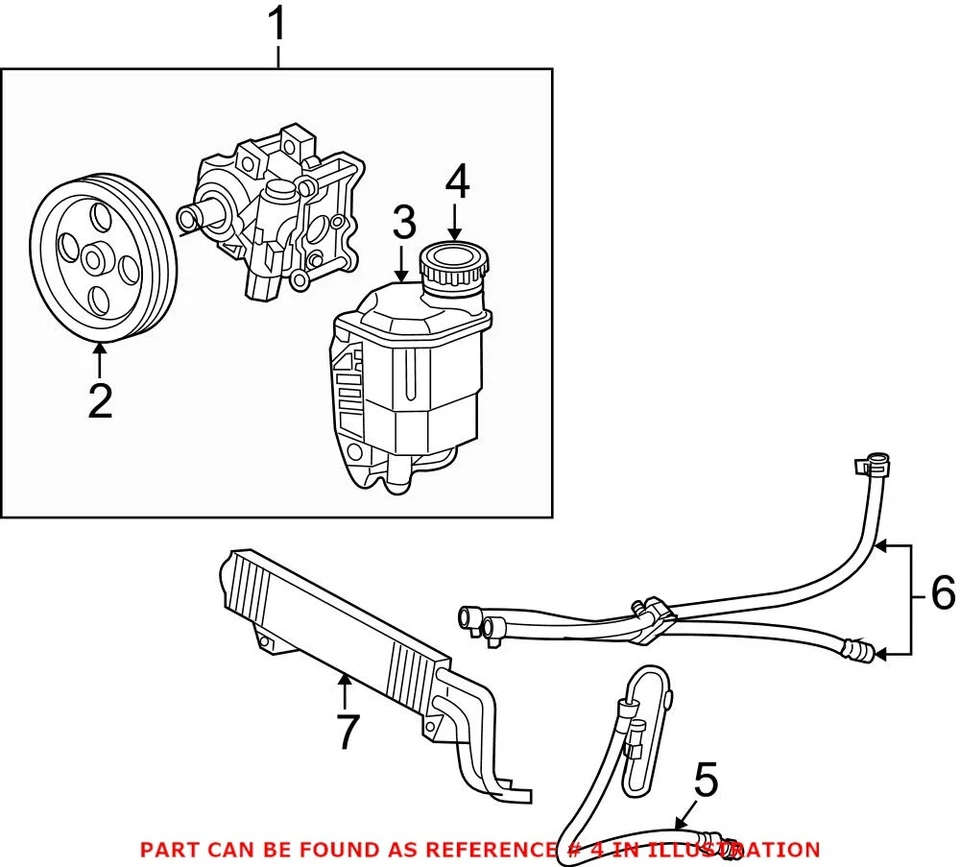 Tampa de reservatório de direção hidráulica Mopar original do fabricante para Chrysler Ram 3500 Dodge - Imagem 3 de 3