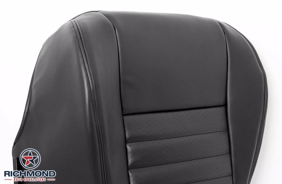 1999 2000 Ford Mustang Saleen S281 -Driver Side Bottom Leather Seat Cover Black - Image 4 of 4