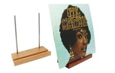 Big Fudge Vinyl Record Display Easel Stand Wooden LP Storage Rack Beech NIB