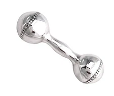 Cunill Sterling Silver Baby Gifts,Beaded Dumbell Rattle, New in Box