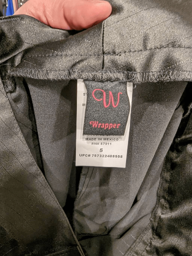 Wrapper satin wideleg pinstripe dress pants 5 - Picture 5 of 6