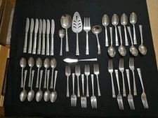 44 Piece Set, National Silver Company Japan, N.S. Co, Retro Mid Century