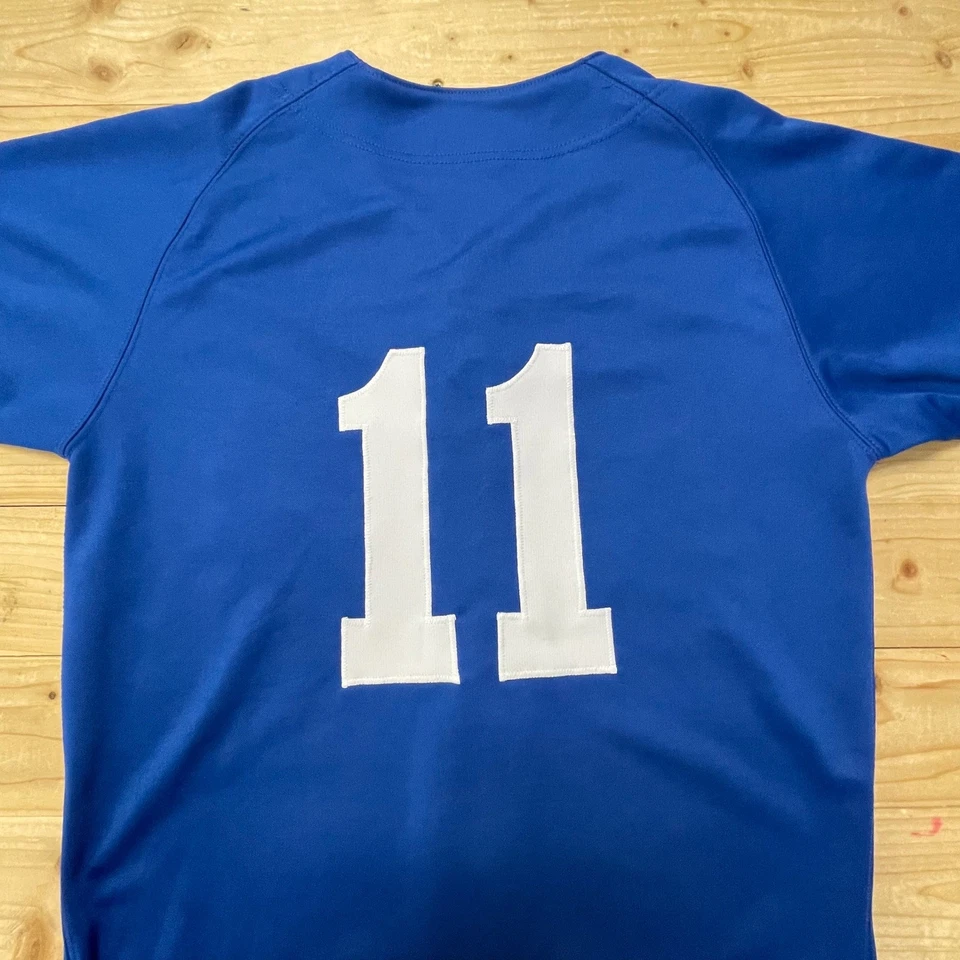 New Balance Los Doyers Jersey Button Front Baseball #11 Blue Mens - Image 2 of 4