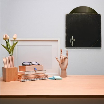 4 Pcs Magnetisches Bücherregal Schallplatten-wandhalterung Vinyl-Lagerregal