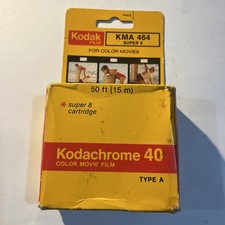 Kodak Kodachrome 40 Super 8 Type A KMA 464 color film cartridge