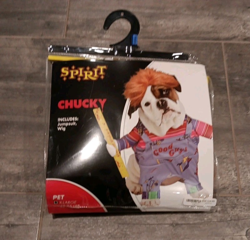 Spirit -  Chucky Pet Dog X-Large 45-75 Lbs. Jumpsuit And Wig 