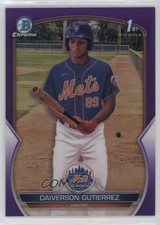 2023 Bowman Chrome Prospects Purple Refractor 153/250 Daiverson Gutierrez 0qc1