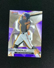 2025 Topps Bowman's Best Josuar Gonzalez #TP-13 Purple Refractor 233/250 QI95