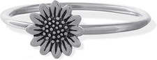 925 Sterling Silver Sunflower Nature Inspired Floral Gift Women Wedding Ring