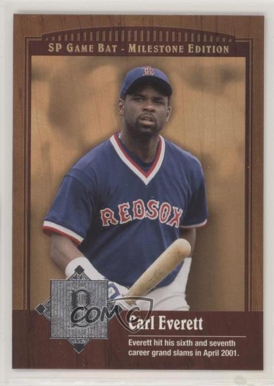 2001 SP Game Bat Milestone Edition Carl Everett #27 ma3