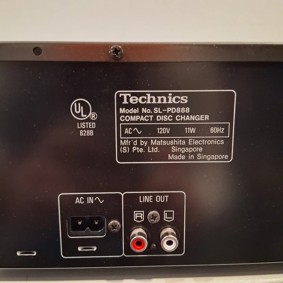 Technics SL-PD888 MASH 5 Disc Rotary Changer System Compact Disc Player NO REMOT - Image 4 of 4