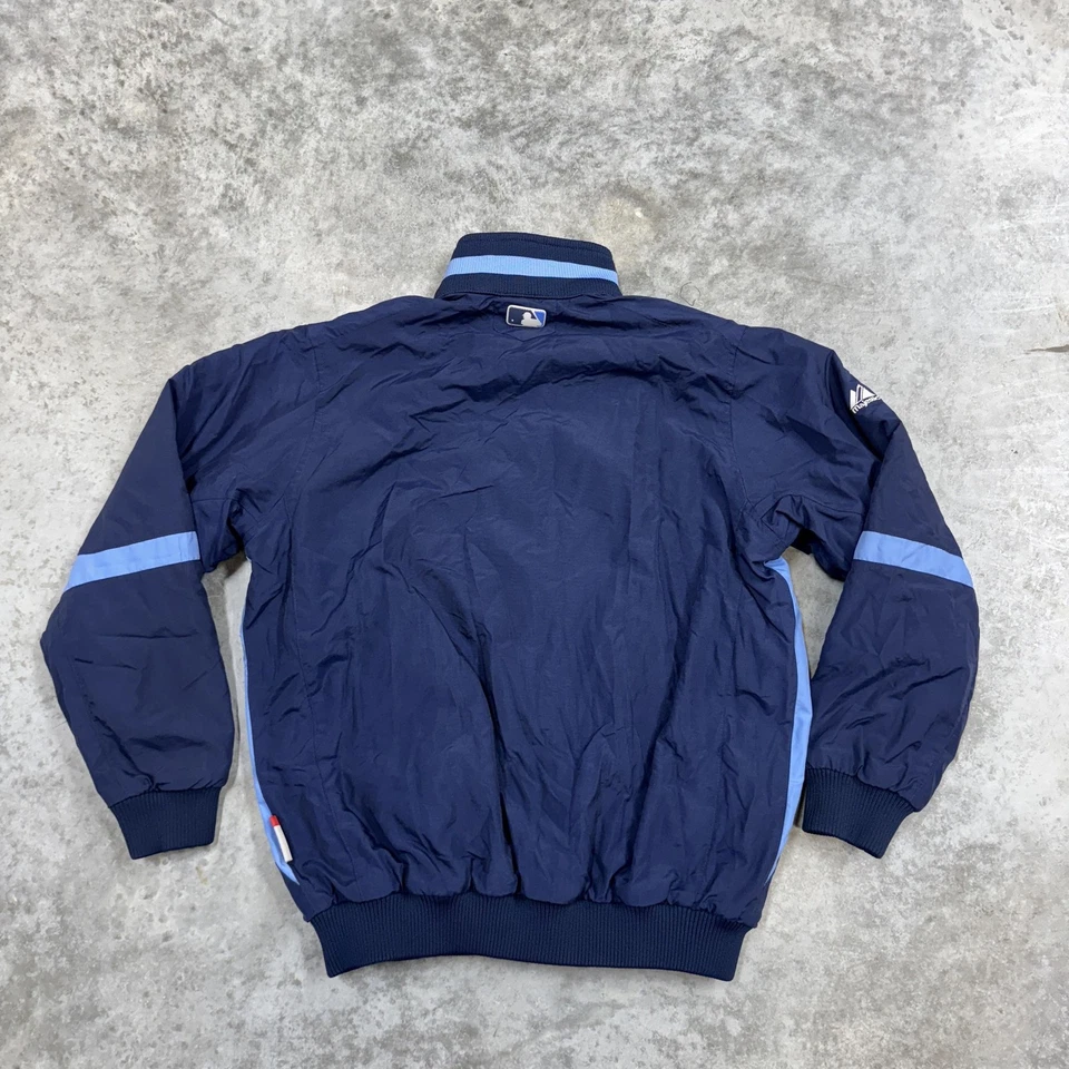 Tampa Bay Rays Jacket Boys Large Blue MLB Baseball Fleece Lined Zip Warm Up - Image 3 of 4
