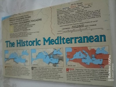 National Geographic Map 1982-12 - The Historic Mediterranean. Gut