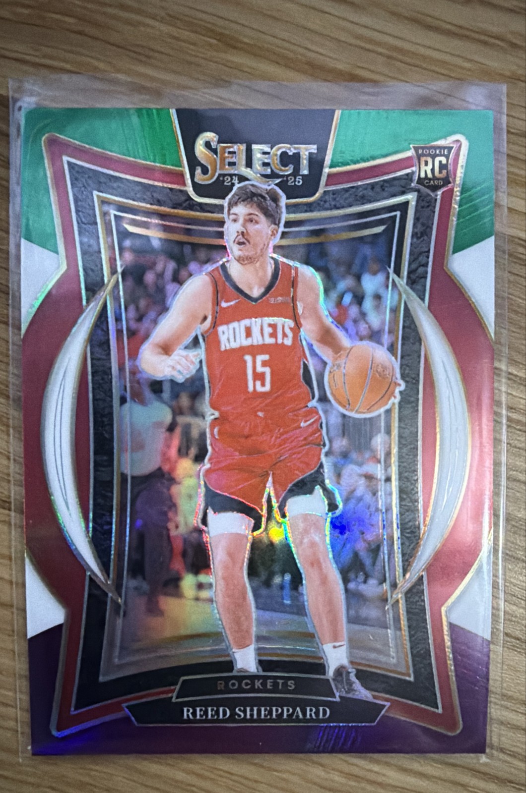 2024-25 Panini Select - Concourse Reed Sheppard #68 Green White Purple Prizm...