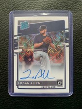 2020 Donruss Optic Rated Rookies Prizm AUTO White Mojo #28 Logan Allen /99