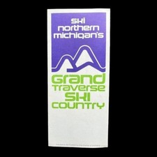 1980s Grand Traverse Ski Country Northern Michigan Skiing Advertising Brochure