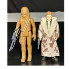 Vintage Kenner Star Wars Han Solo Endor w/ Trench Coat Chewbacca Action Figure