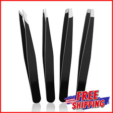 PROFESSIONAL STAINLESS STEEL TWEEZER Eyebrow Hair Ingrown Remover Precision Set