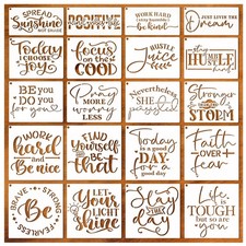 Word Stencils for Painting On Wood Sign Canvas Fabric, Reusable Welcome white